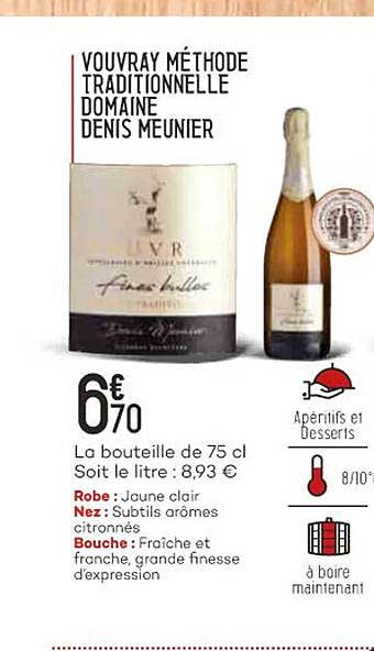 vouvray méthode traditionnelle domaine denis meunier