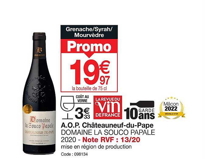 a.o.p. châteauneuf-du-pape domaine la souco papale 2020