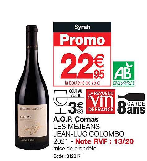 a.o.p. cornas les méjeans jean-luc colombo 2021