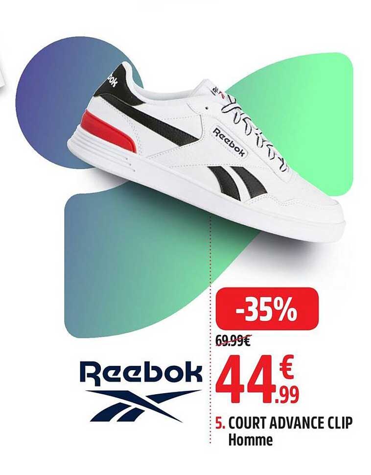 court advance clip homme reebok