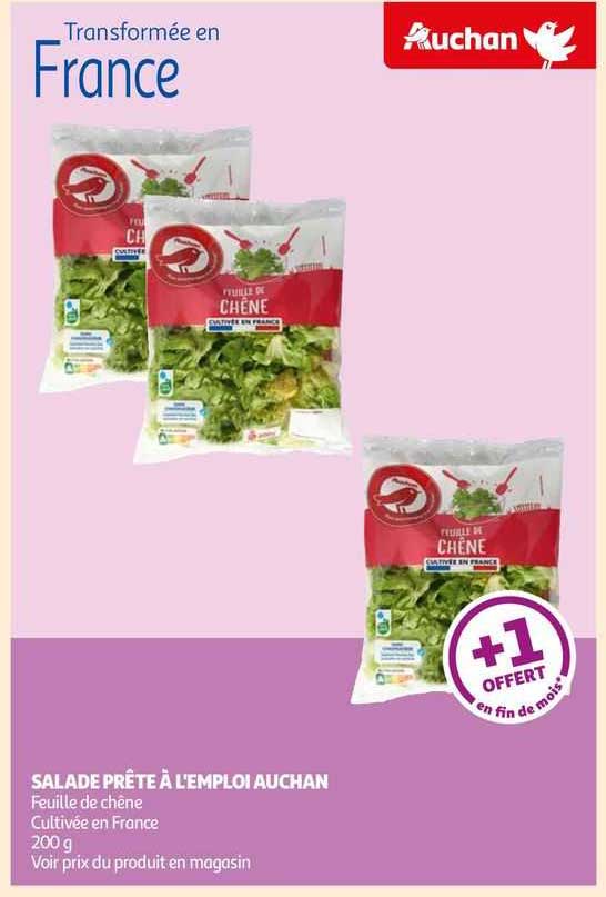 salade prête à l'emploi auchan