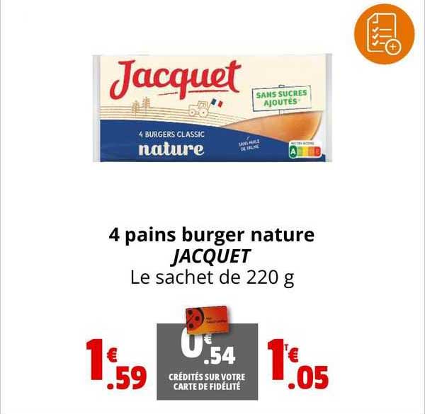 4 Pains Burger Nature Jacquet