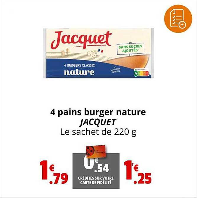 4 Pains Burger Nature Jacquet