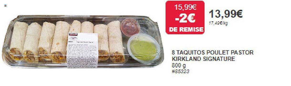 8 taquitos poulet pastor kirkland signature