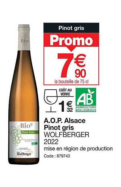 a.o.p. alsace pinot gris wolfberger 2022