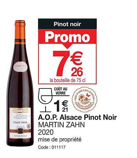 a.o.p. alsace pinot noir martin zahn 2020