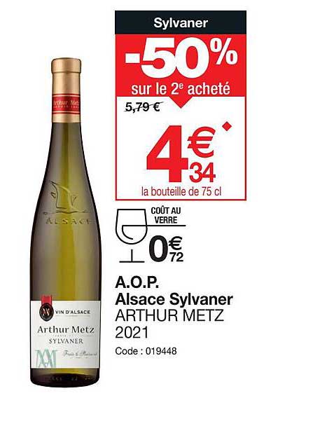 a.o.p. alsace sylvaner arthur metz 2021