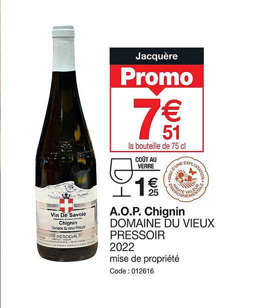a.o.p. chignin domaine du vieux pressoir 2022