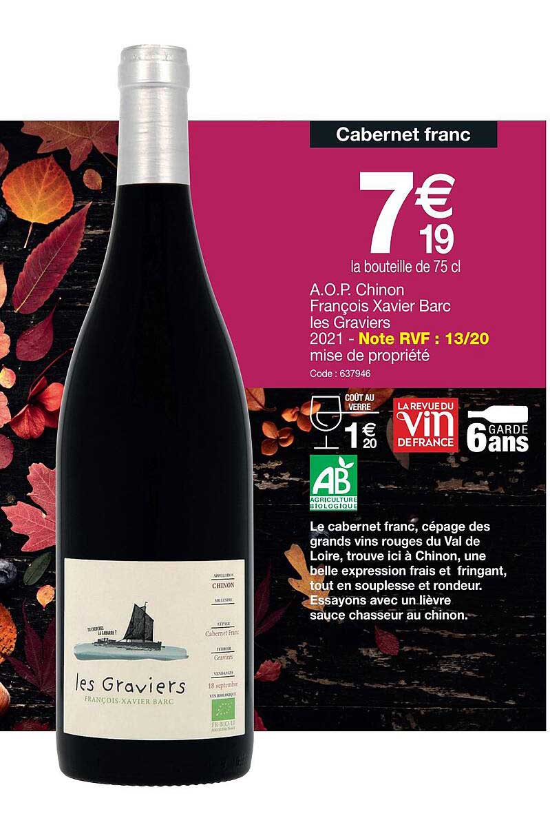 a.o.p. chinon françois xavier barc les graviers 2021