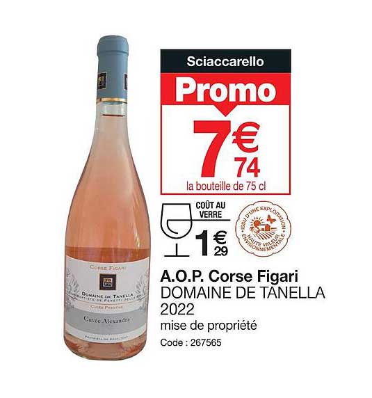 a.o.p. corse figari domaine de tanella 2022
