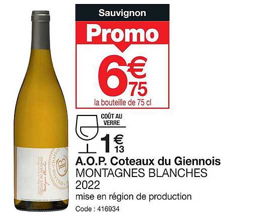 a.o.p. coteaux du giennois montagnes blanches 2022