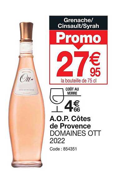 a.o.p. côtes de provence domaines ott 2022
