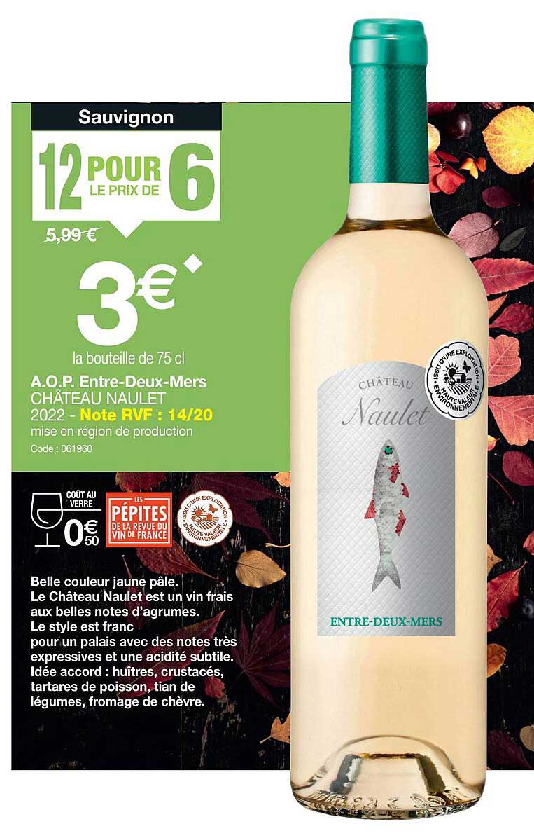 a.o.p. entre-deux-mers château naulete 2022