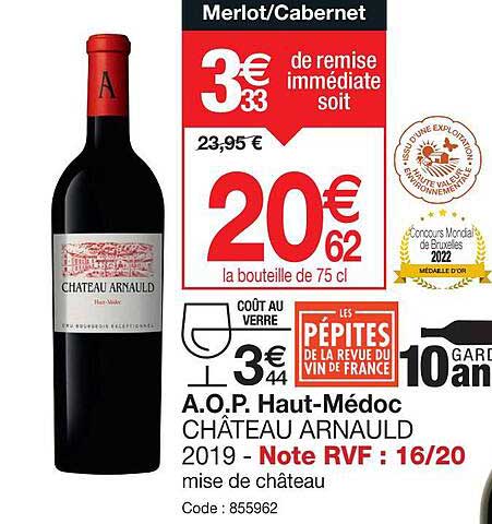 a.o.p. haut-médoc château arnauld 2019