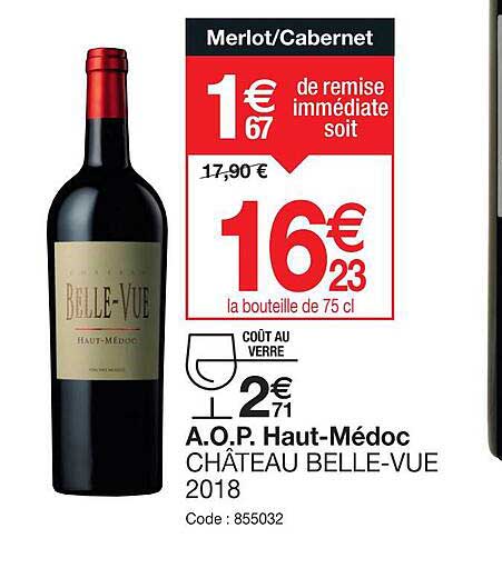 a.o.p. haut-médoc château belle-vue 2018