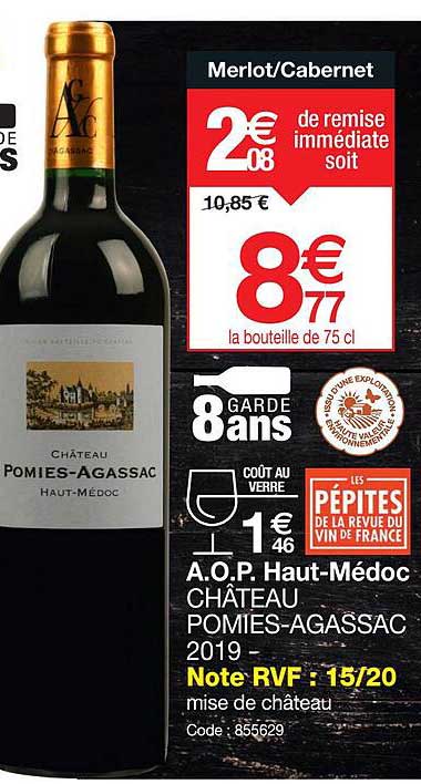 a.o.p. haut-médoc château pomies-agassac 2019