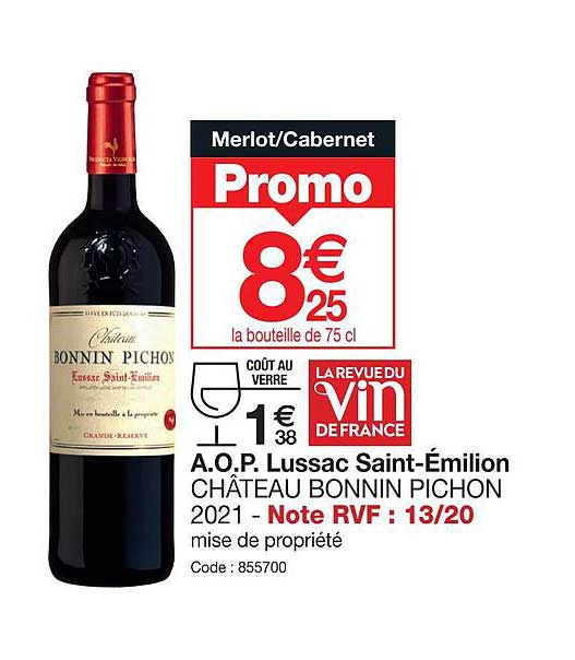 a.o.p. lussac saint-émilion château bonnin pinchon 2021