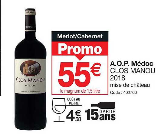 a.o.p. médoc clos manou 2018
