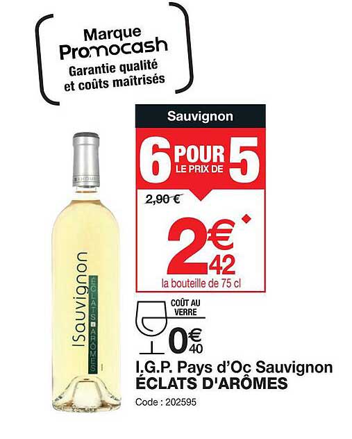 a.o.p. pays d'oc sauvignon éclats d'arômes