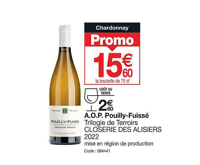 a.o.p. pouilly-fuissé trilogie de terroirs closerie des alisiers 2022