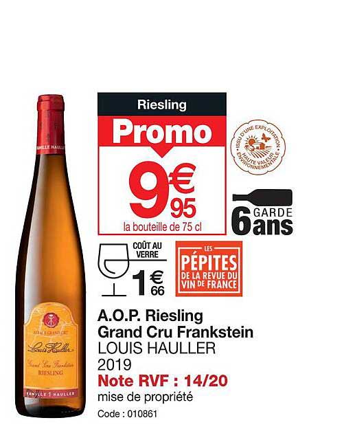 a.o.p. riesling grand cru frankstein louis hauller 2019