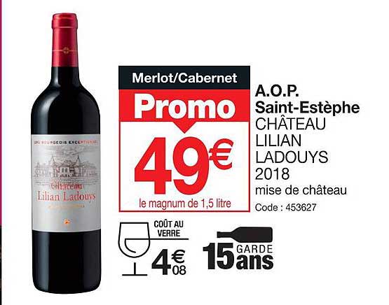 a.o.p. saint-estèphe château lilian ladouys 2018