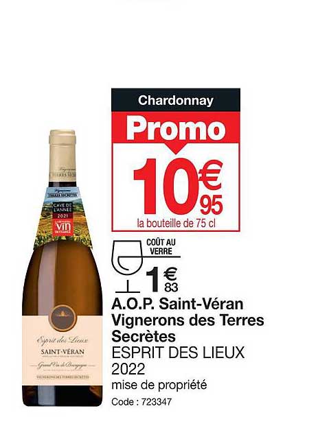 a.o.p. saint-véran vignerons des terres secrètes esprit des lieux 2022