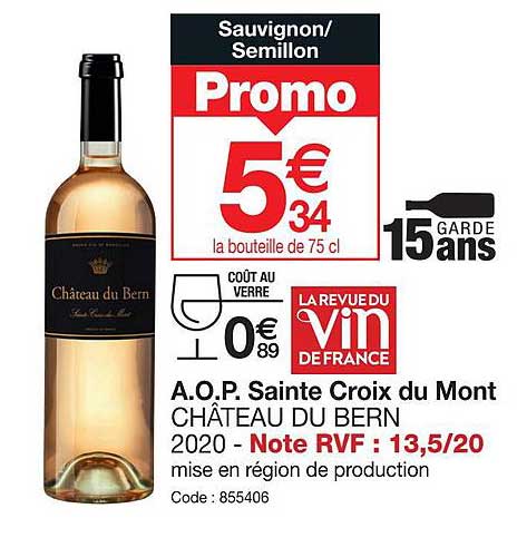 a.o.p. sainte croix du mont château du bern 2020