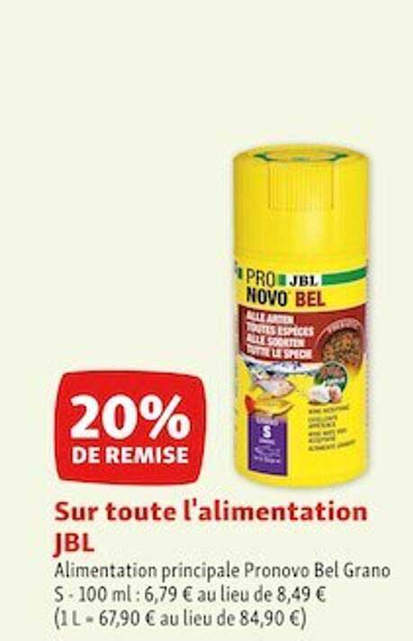 alimentation jbl pronovo bel grano