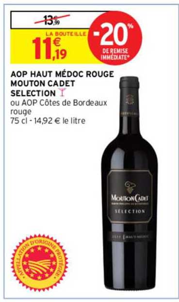 Aop Haut Médoc Rouge Mouton Cadet Sélection