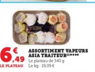 assortiment vapeurs asia traiteur