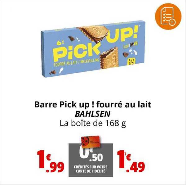 barre pick up! fourré au lait bahlsen