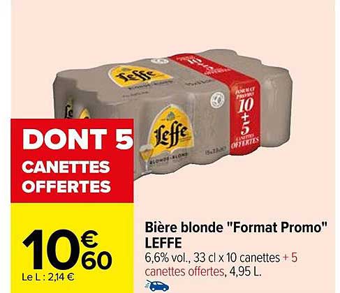 bière blonde "format promo" leffe