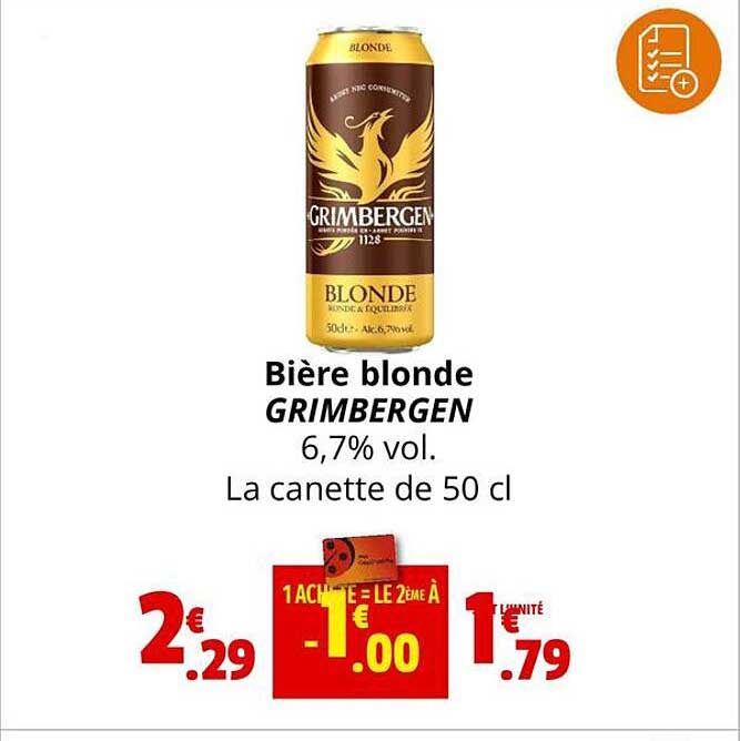 Bière Blonde Grimbergen