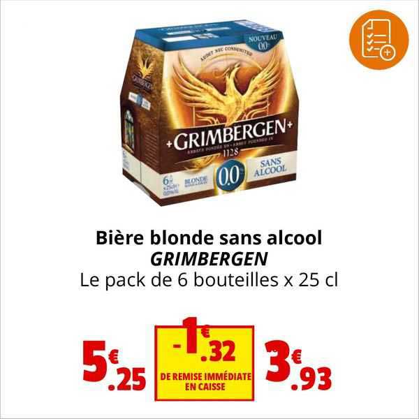 Bière Blonde Sans Alcool Grimbergen