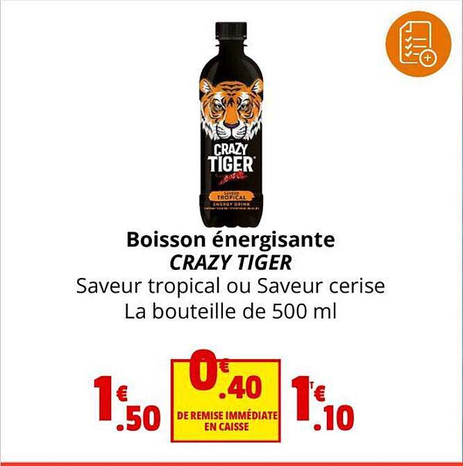 boisson énergisante crazy tiger