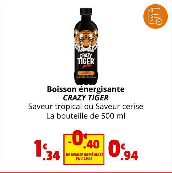 boisson énergisante crazy tiger
