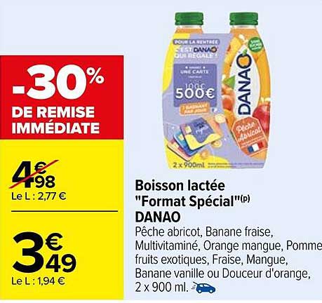 boisson lactée "format spécial" danao