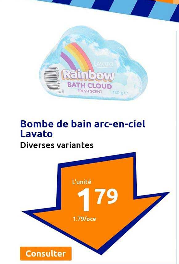 bombe de bain arc-en-ciel lavato