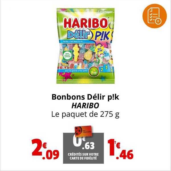 Bonbons Délir P!k Haribo
