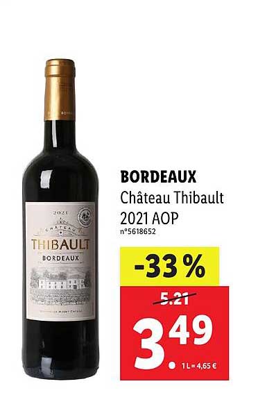 bordeaux château thibault 2021 aop