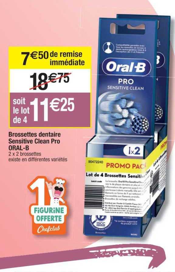 Brossettes Dentaire Sensitive Clean Pro Oral-b