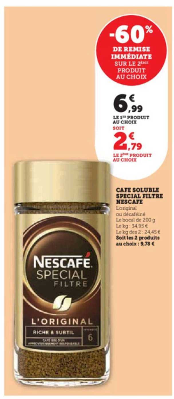 Café Soluble Spécial Filtre Nescafé