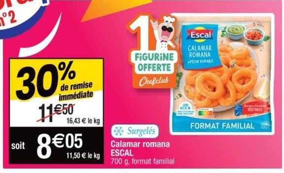 Calamar Romana Escal 30% De Remise Immédiate
