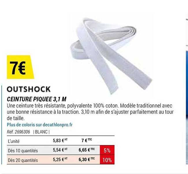 ceinture piquée 3,1m outshock