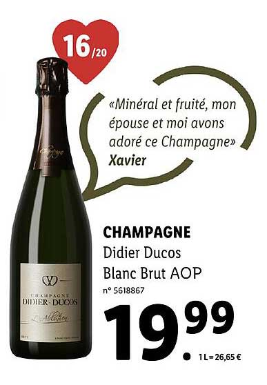 champagne didier ducos blanc brut aop