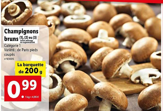 champignons bruns