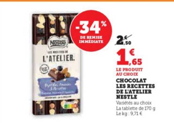 chocolat les recettes de l'atelier nestlé
