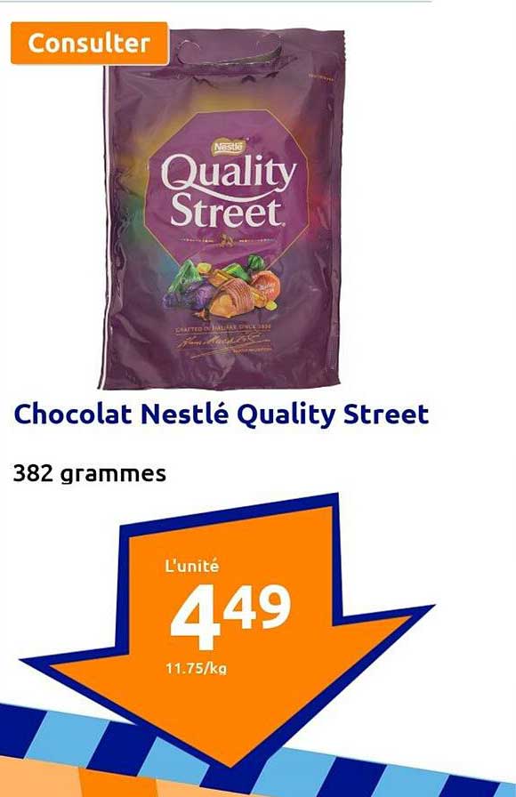 chocolat nestlé quality street
