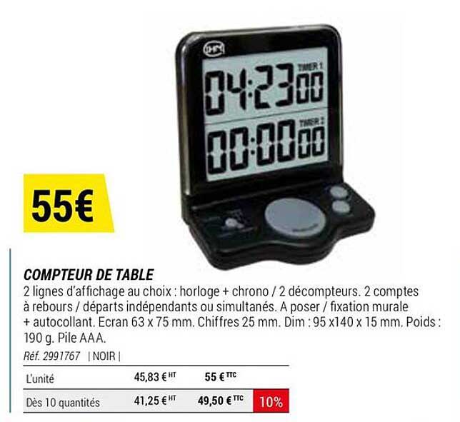 compteur de table
